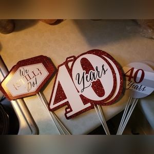 40th wedding anniversary table top decorations